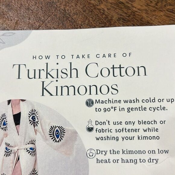 Handcrafted THIRD EYE 🪬🧿 ORGANIC KAFTAN Robe Cover Up Evil Protection Kimono - Picture 8 of 8